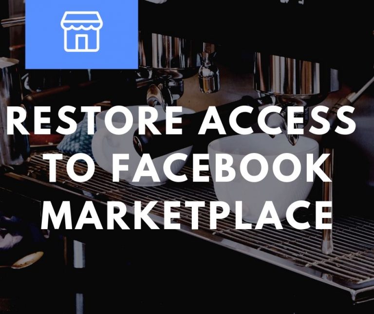 Restore Access to Facebook Marketplace, Buy and Sell Store items 👩‍🎨