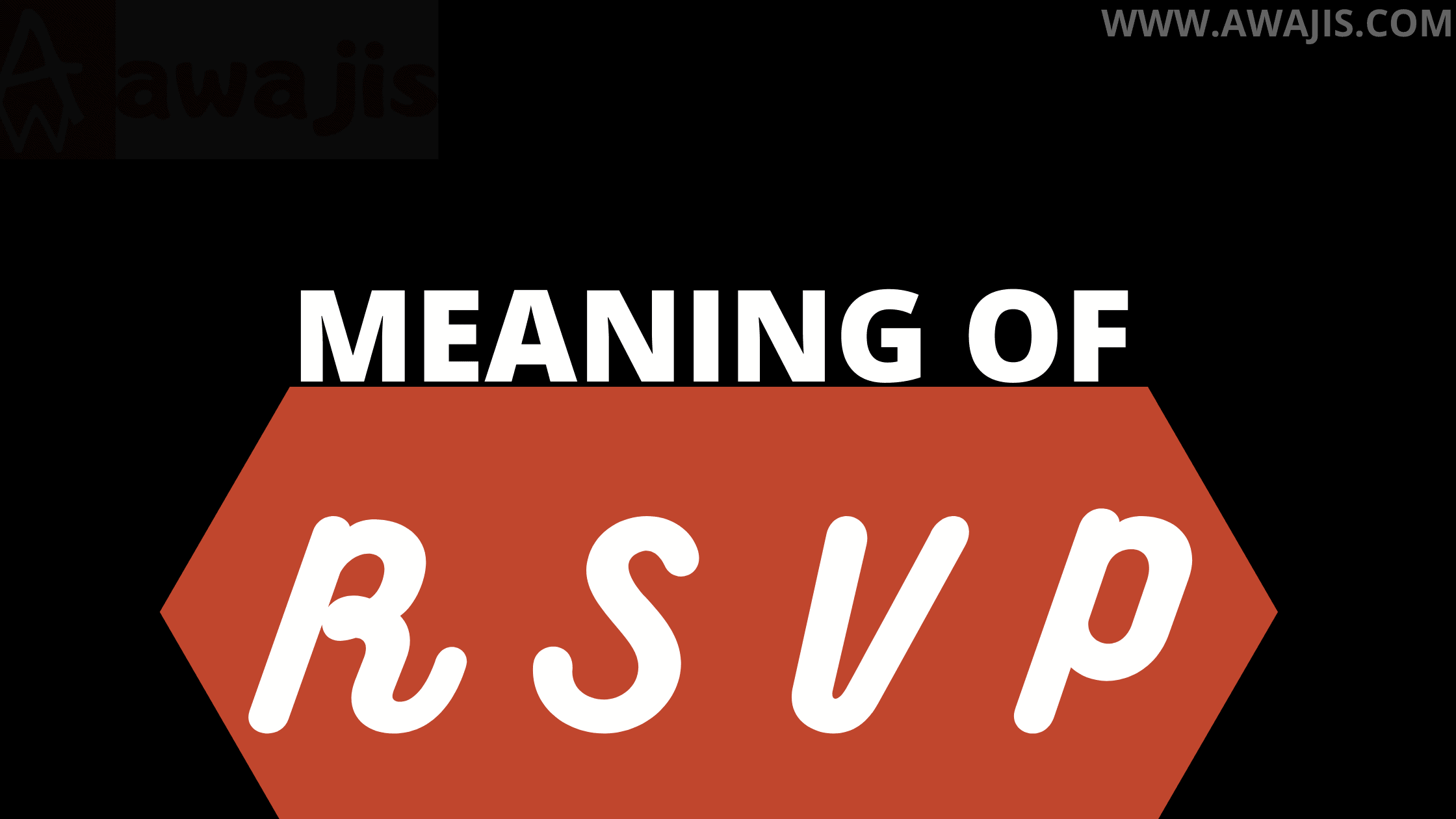 Meaning of RSVP